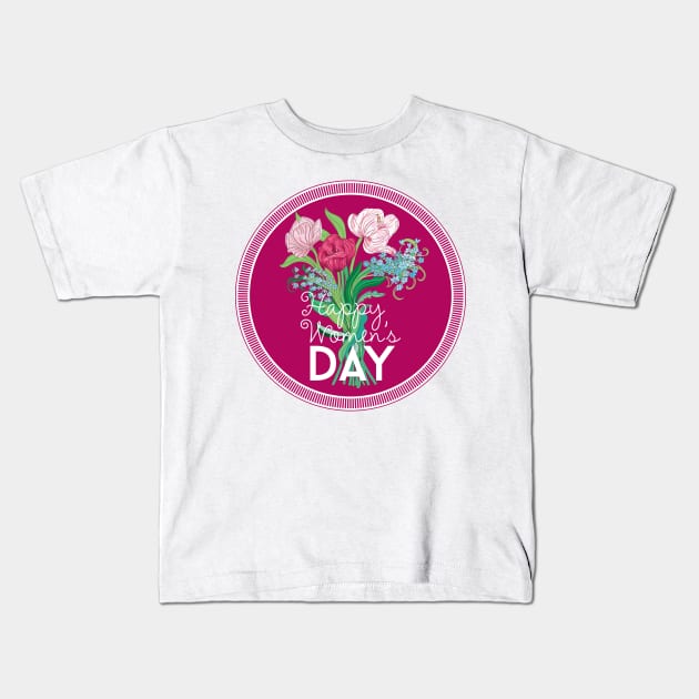 Happy International women's day, 8th March Kids T-Shirt by IngaDesign